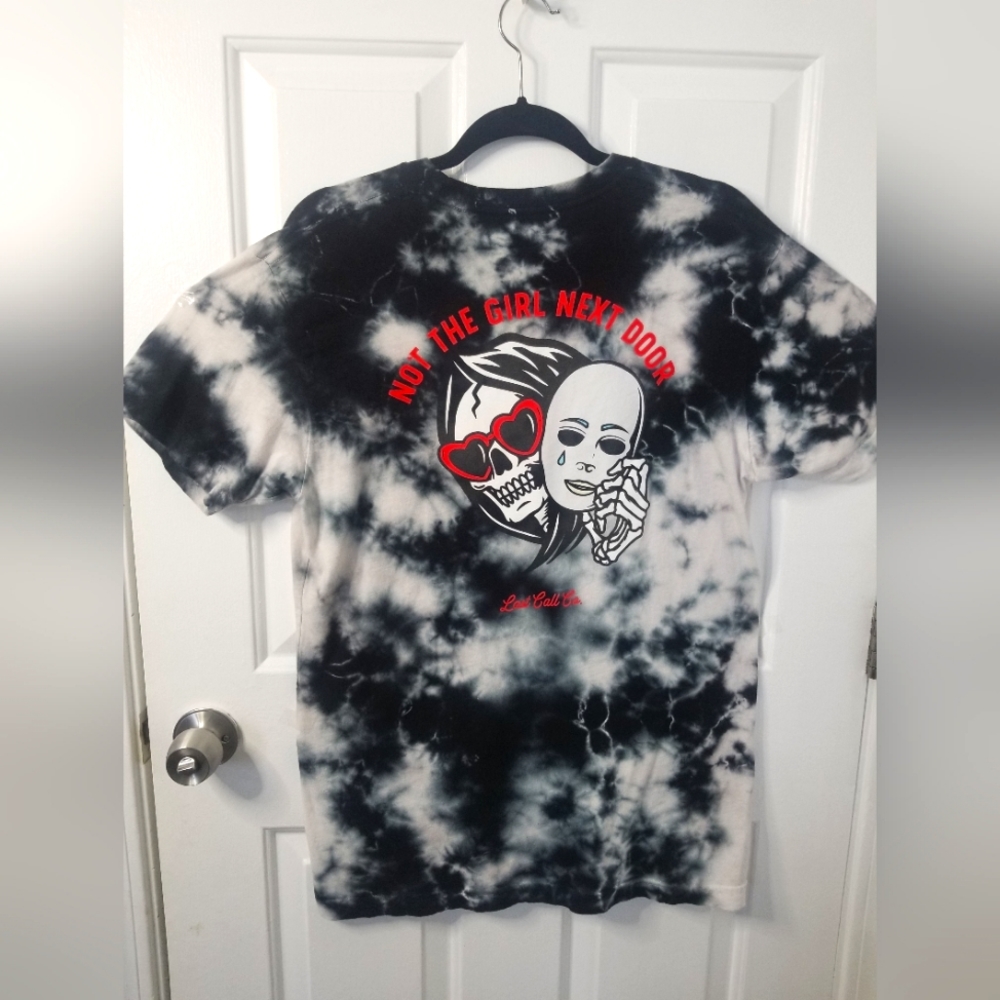Last Call Co.  Not The Girl Next Door Tie Dye shirt
